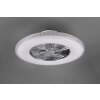 Ventilateur Reality Harstad LED Chrome, 1 lumière, Télécommandes