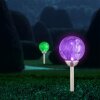 Borne lumineuse Globo Solar LED Transparent, 2 lumières, Changeur de couleurs