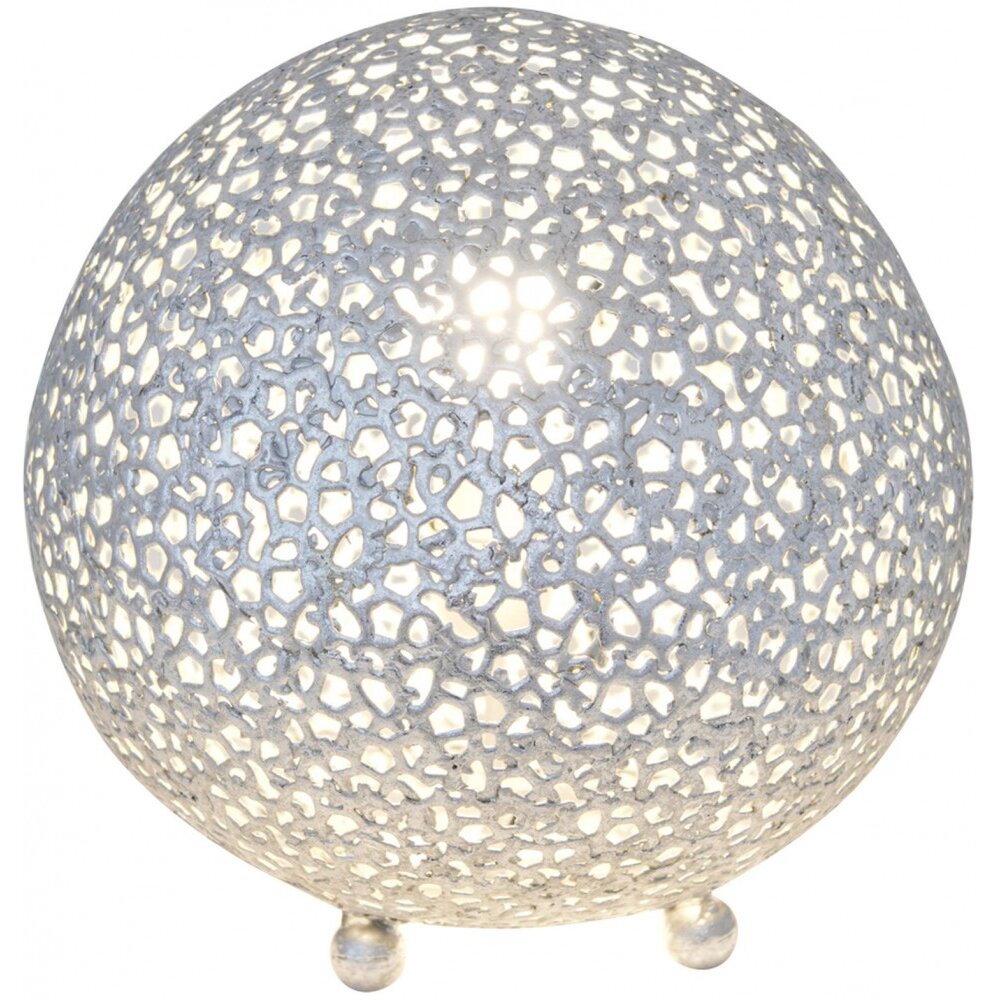 Lampe de table Holländer LILY Argenté, 1 lumière