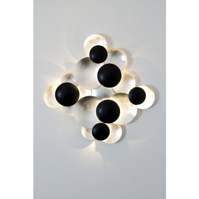 Applique murale Holländer BOLLADARIA LED Noir, Argenté, 9 lumières