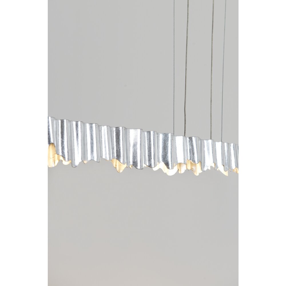 Suspension Holländer CASTELLO LED Argenté, 6 lumières