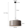 Suspension Steinhauer Sparkled Light Noir, 1 lumière