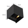 Applique murale d'extérieur Steinhauer Muro LED Noir, 2 lumières