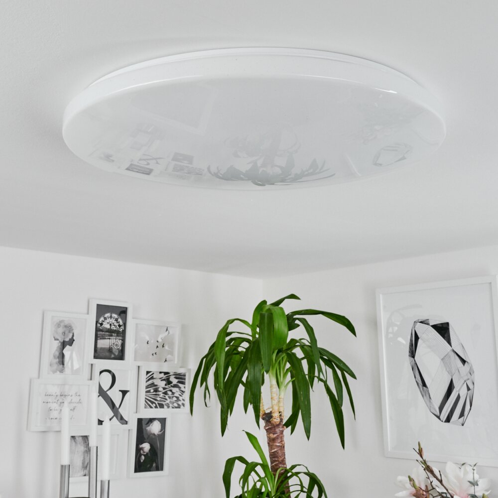 Plafonnier Sweet LED Blanc, 1 lumière, Télécommandes