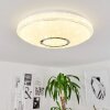 Plafonnier Auxerre LED Blanc, 2 lumières, Télécommandes, Changeur de couleurs
