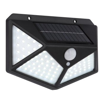 applique solaire Globo LED Noir, Transparent, 100 lumières, Détecteur de mouvement