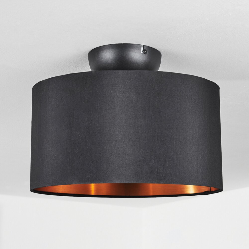 Plafonnier Pattburg Noir, 2 lumières