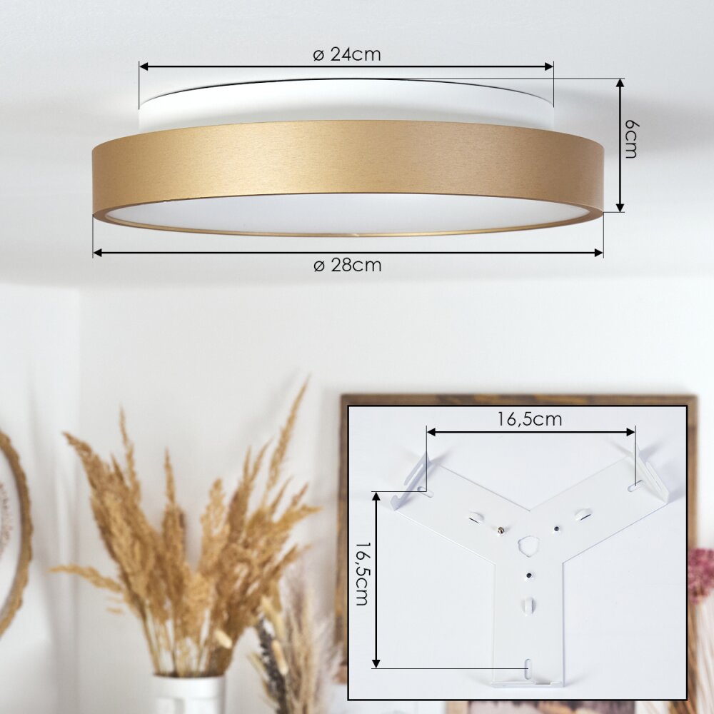 Plafonnier Charata LED Blanc, 1 lumière