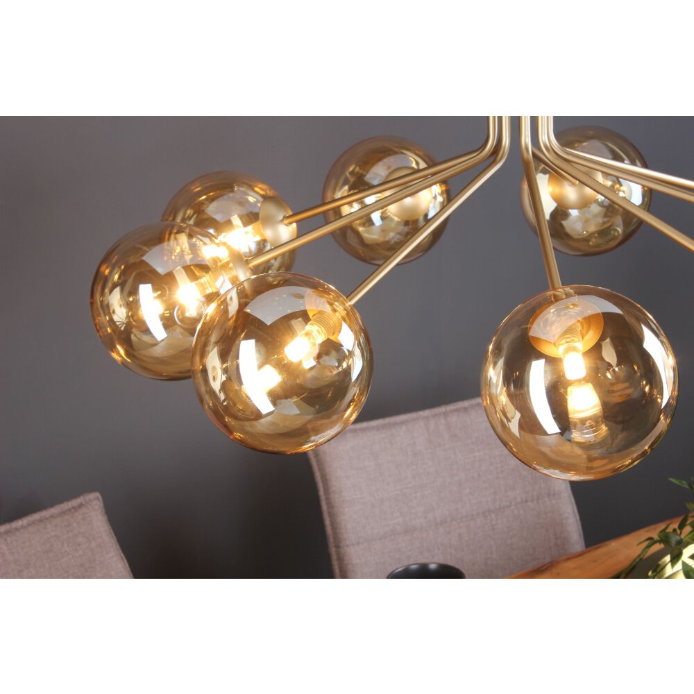 Suspension Luce Design NEPTUN Laiton, 9 lumières