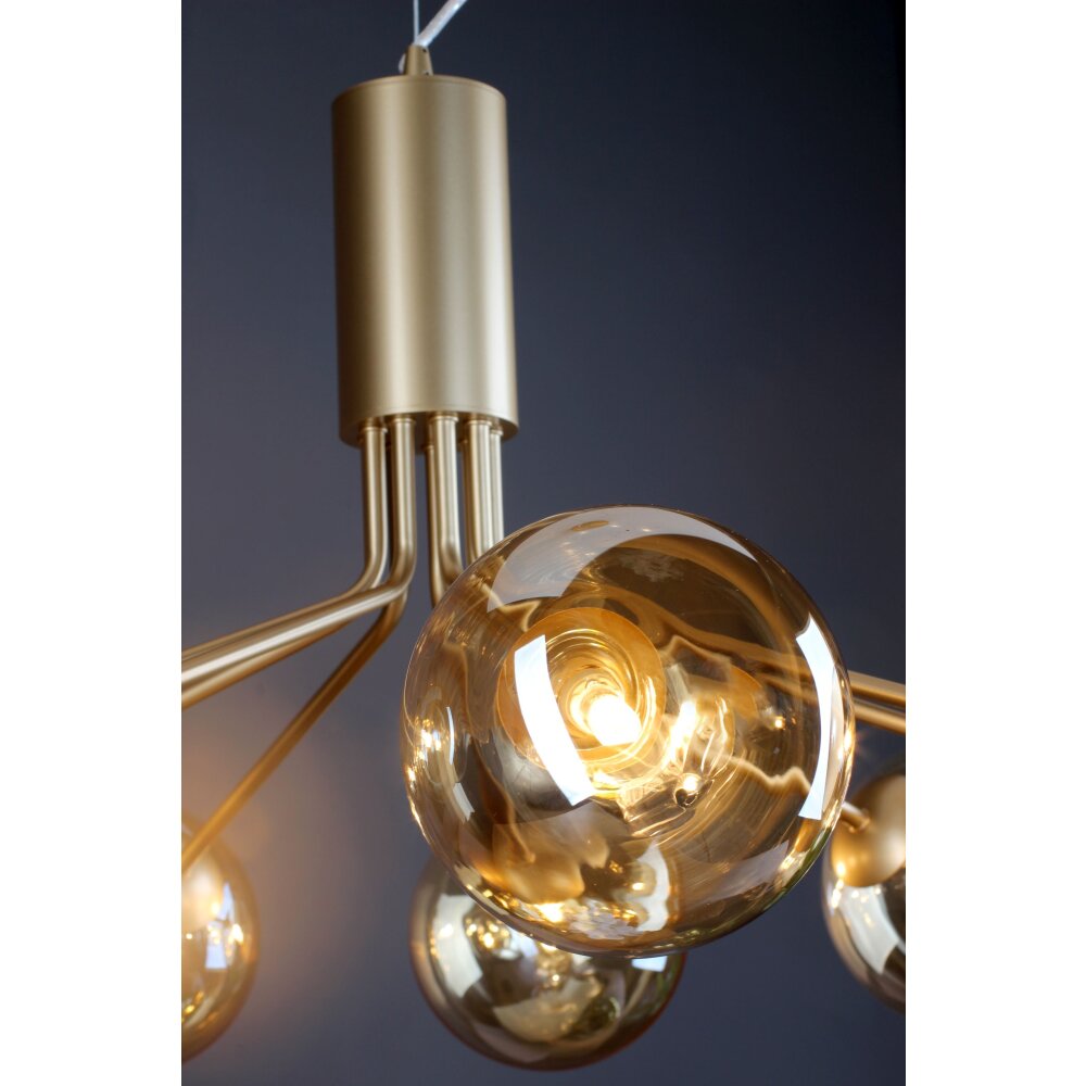 Suspension Luce Design NEPTUN Laiton, 9 lumières