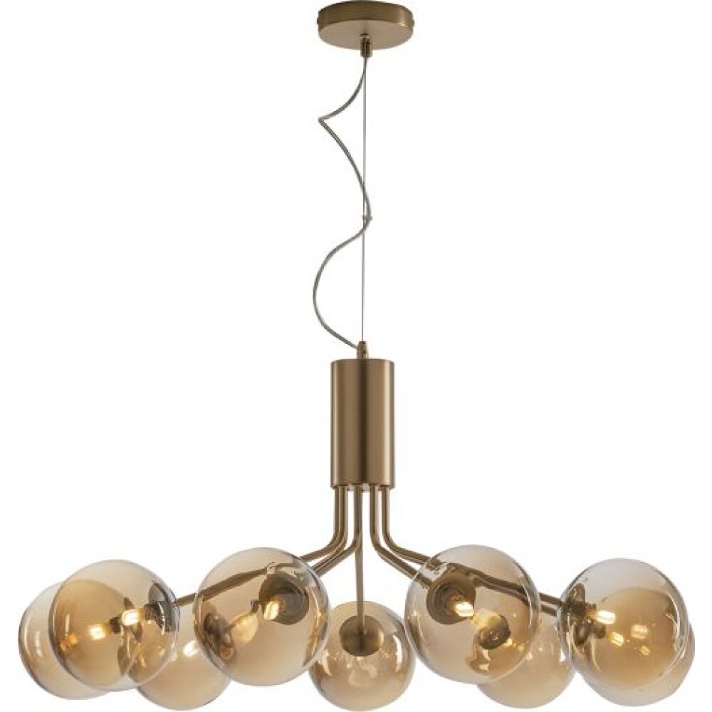 Suspension Luce Design NEPTUN Laiton, 9 lumières