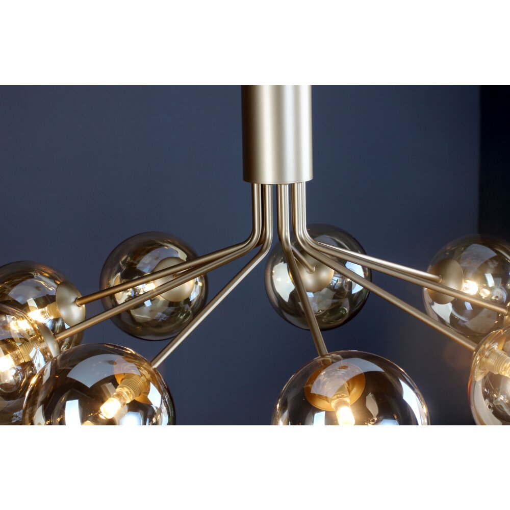 Suspension Luce Design NEPTUN Laiton, 9 lumières