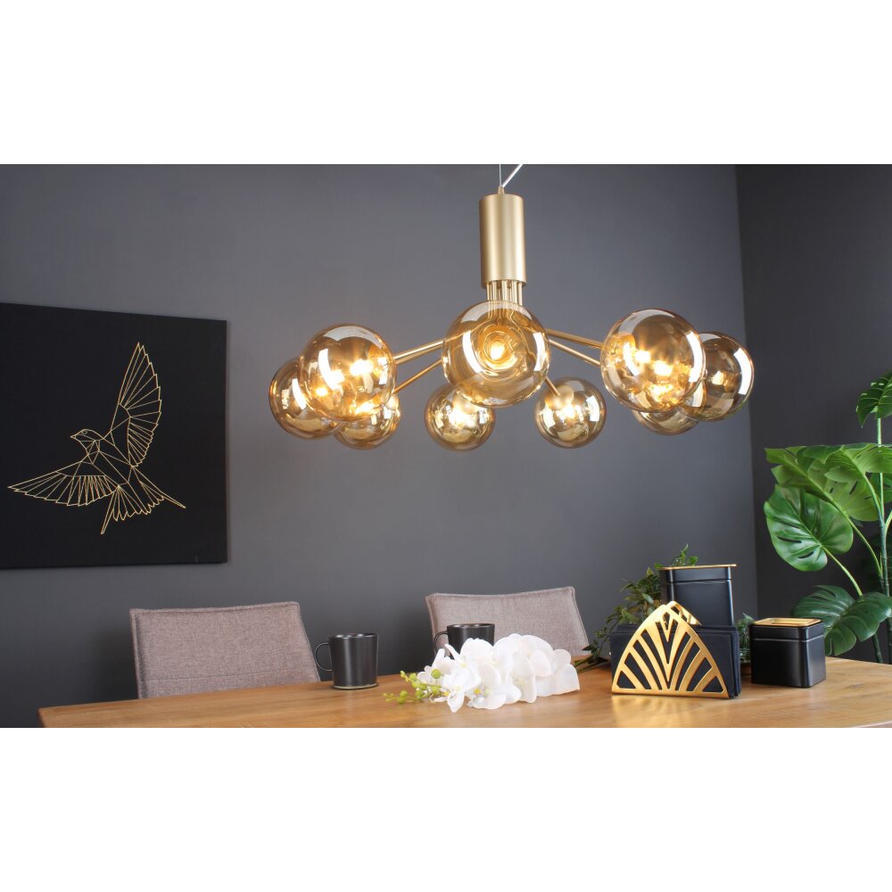 Suspension Luce Design NEPTUN Laiton, 9 lumières
