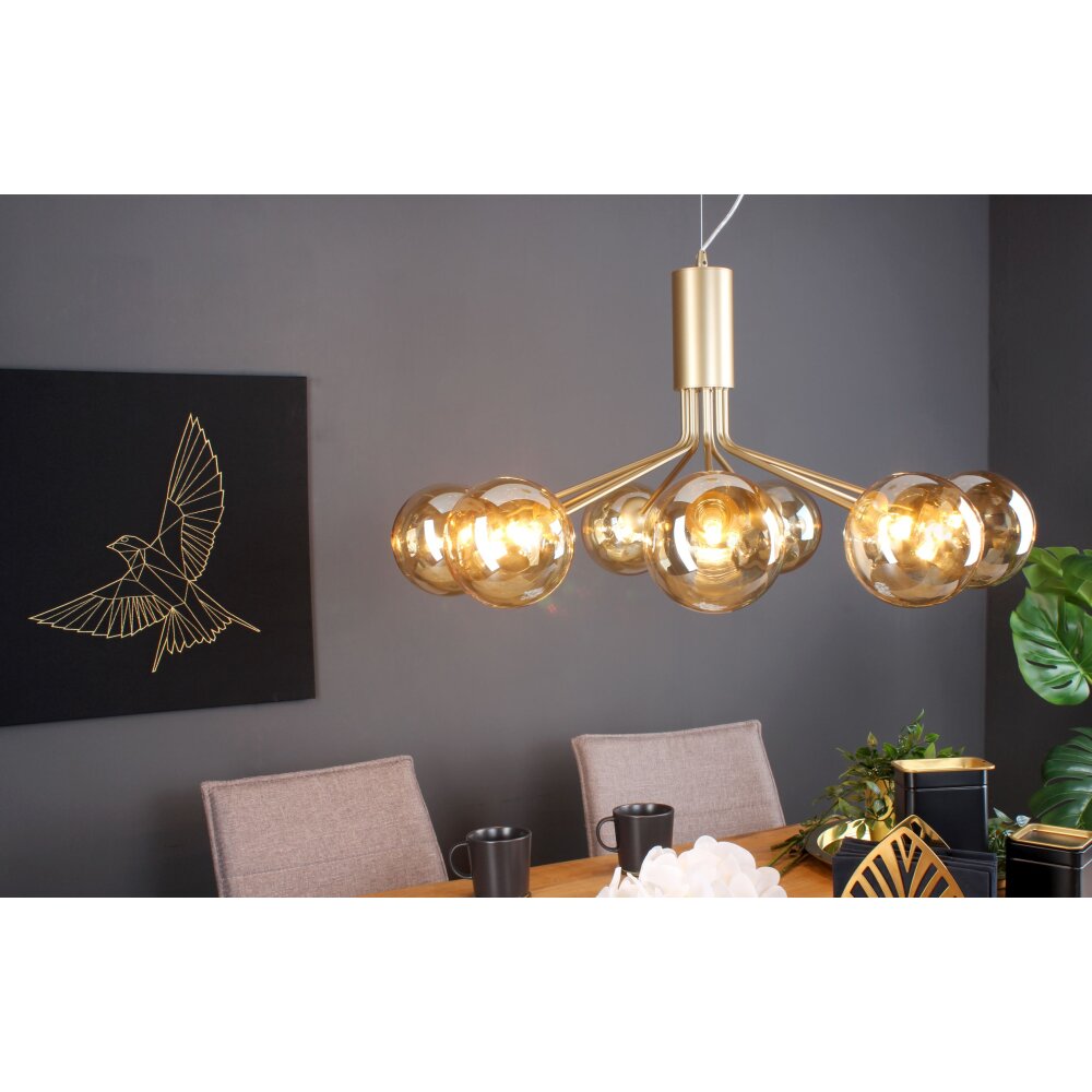 Suspension Luce Design NEPTUN Laiton, 9 lumières
