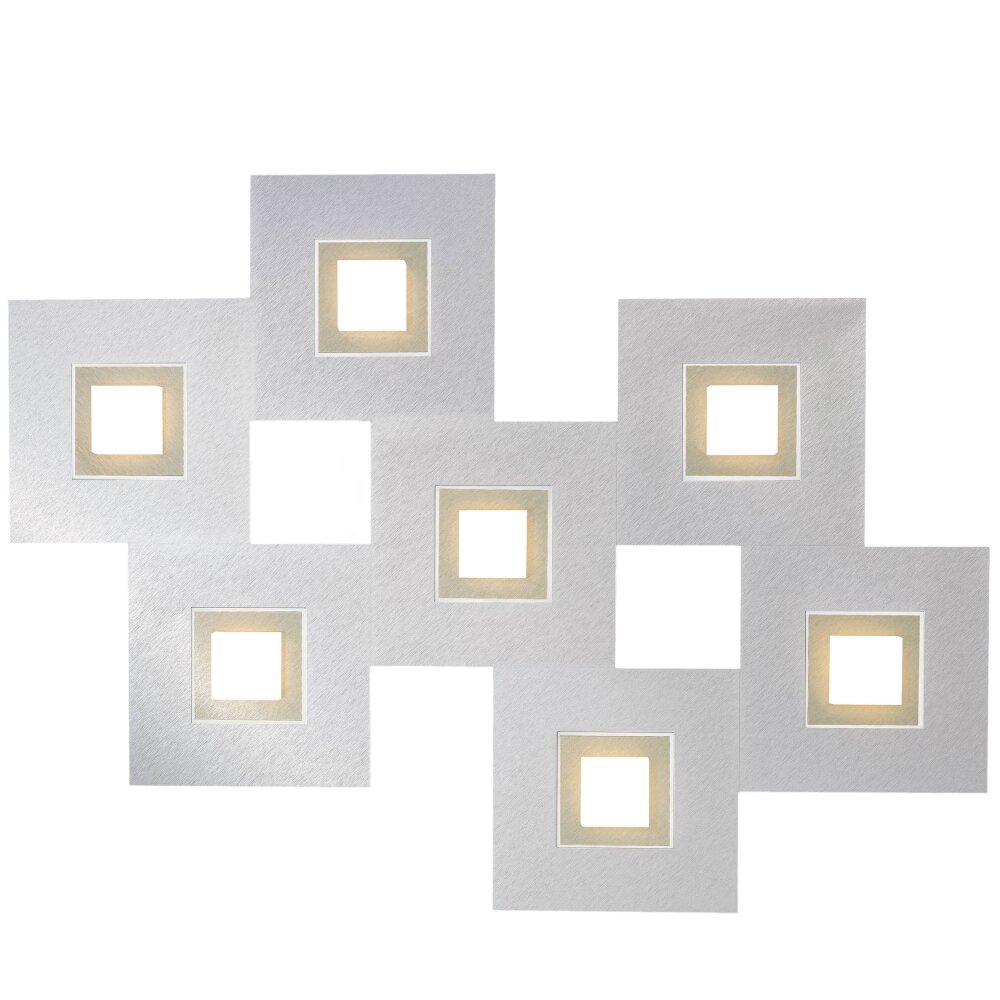 Plafonnier Grossmann KARREE LED Aluminium, Champagne, 7 lumières