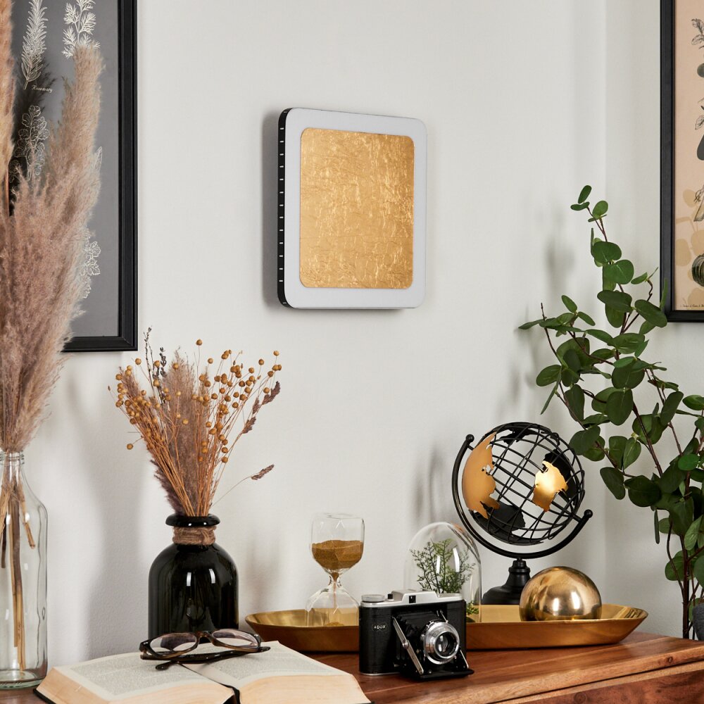 Applique murale Guacacallo LED Or, Noir, Blanc, 1 lumière