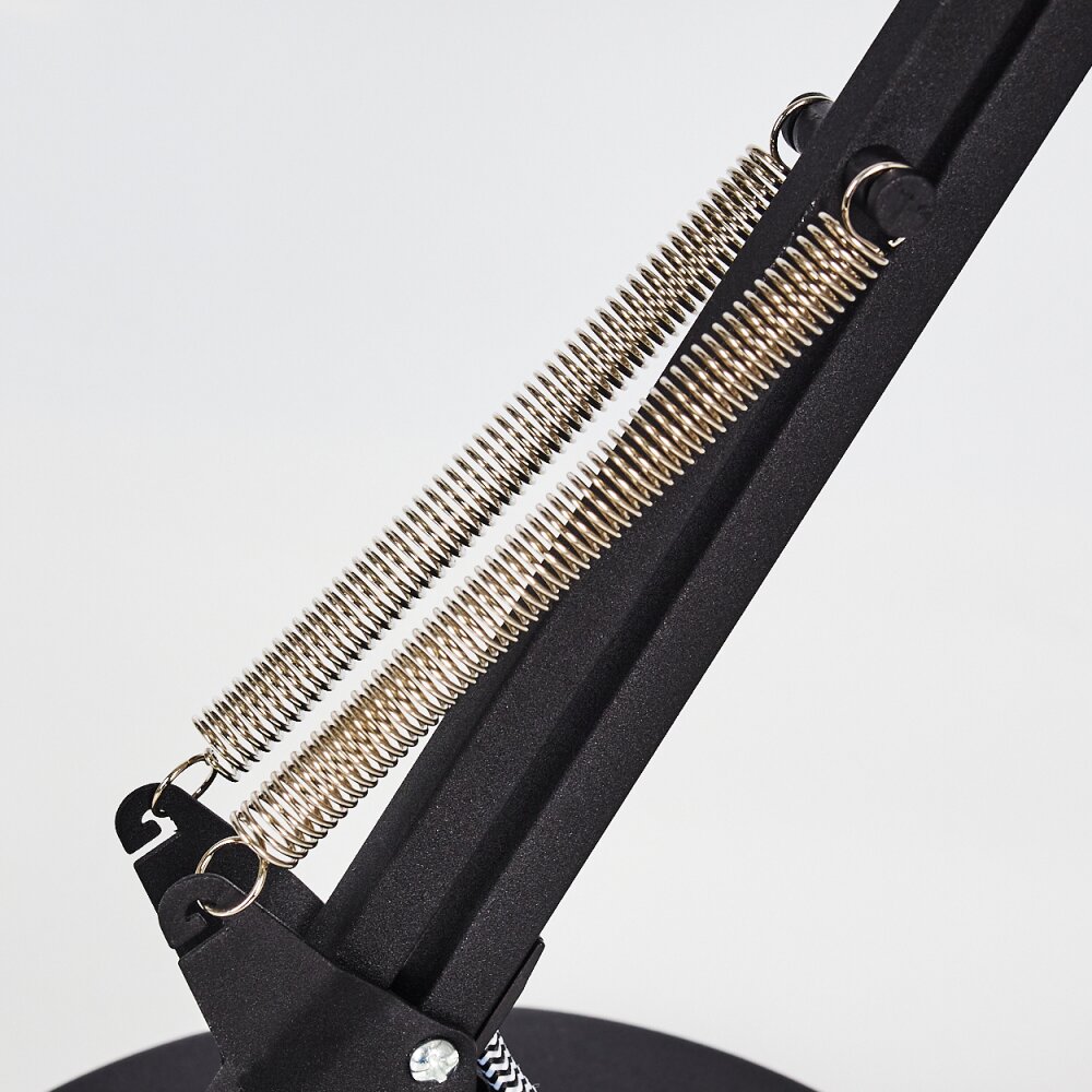 Lampe de table Chara Noir, Argenté, 1 lumière