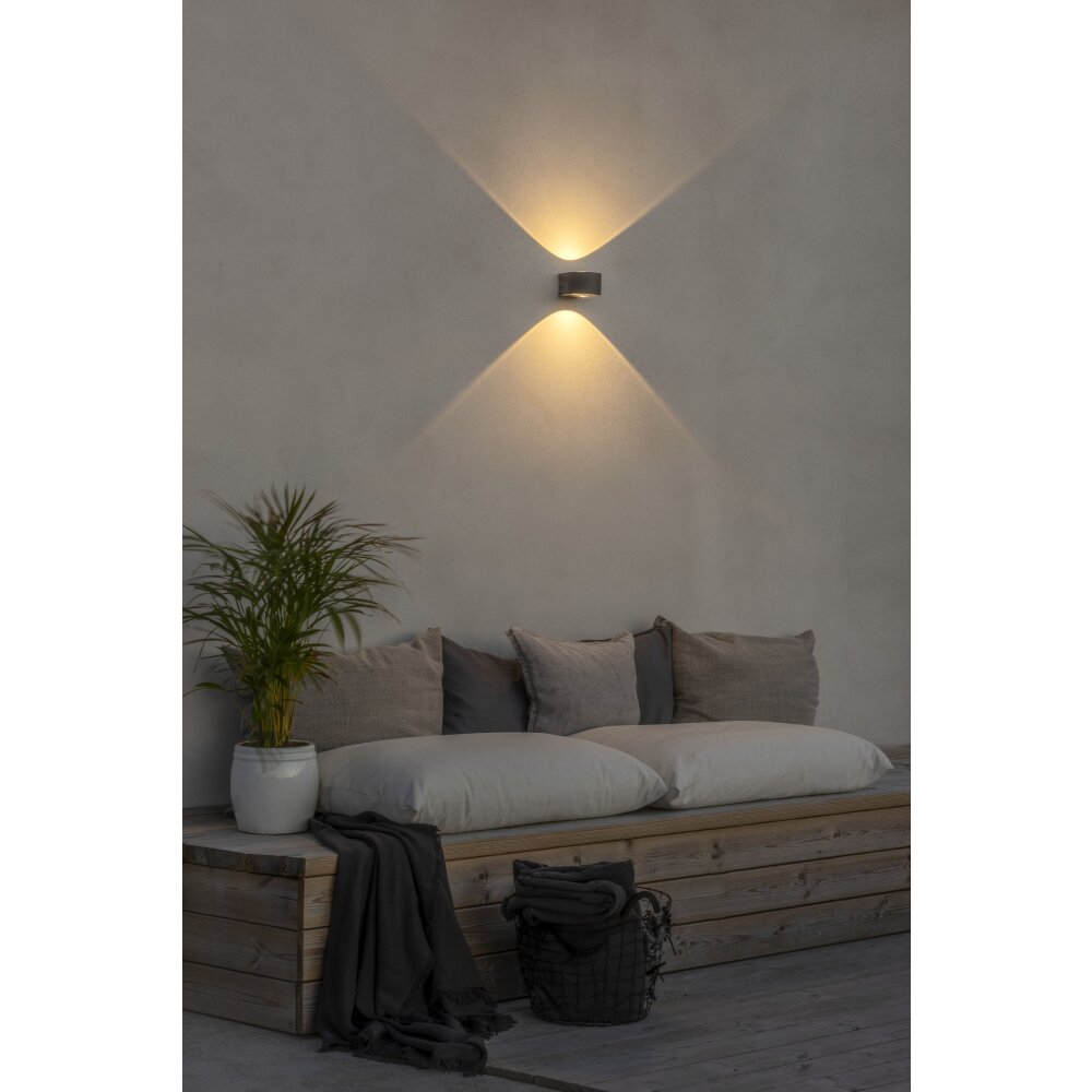 Applique murale d'extérieur Konstsmide Gela LED Anthracite, 2 lumières main product photo