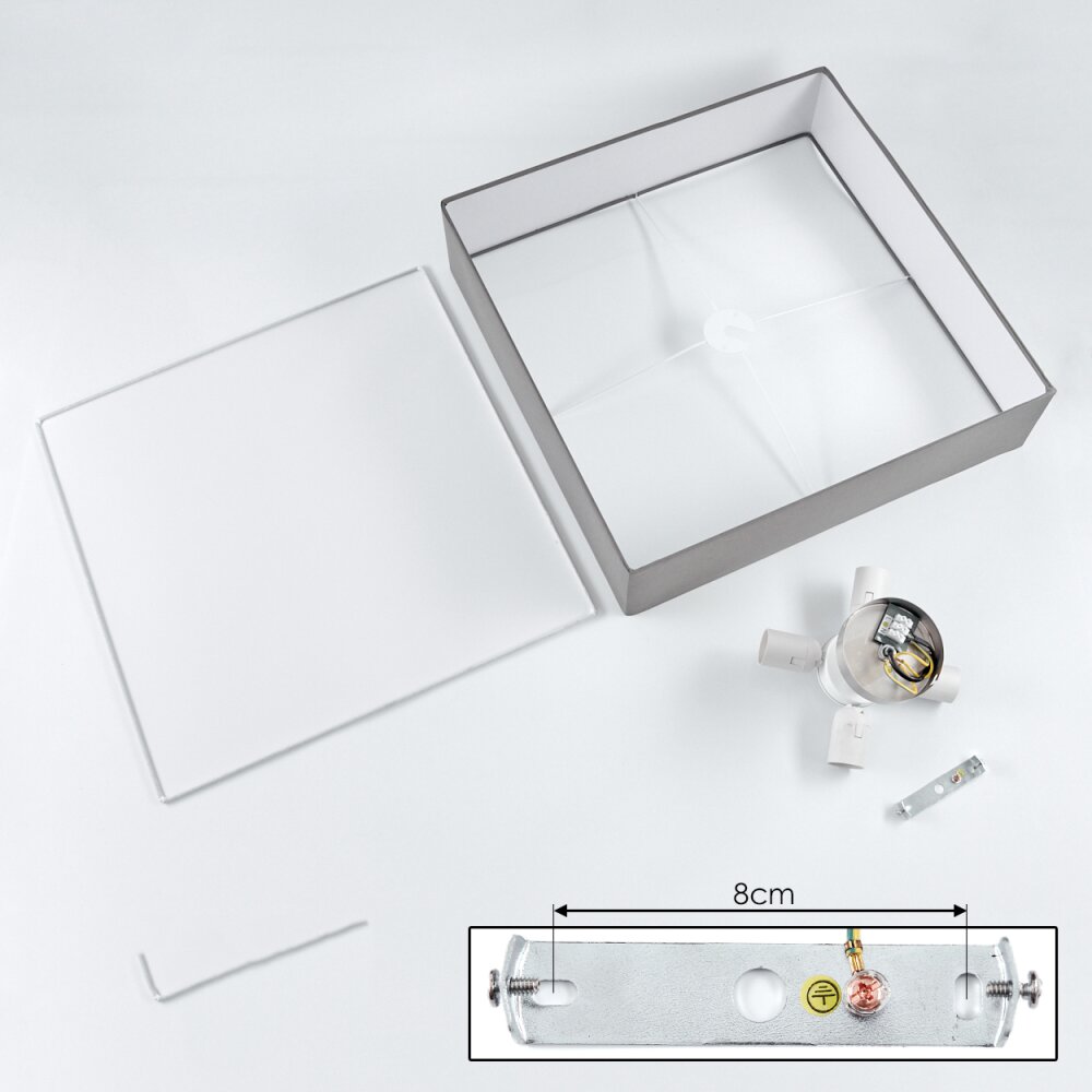 Plafonnier Taboga Nickel mat, 4 lumières