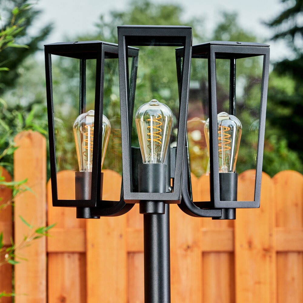 Réverbère Ruoni Noir, 3 lumières