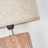 Lampe de table Korhola Brun, Chrome, Couleur bois, 1 lumière