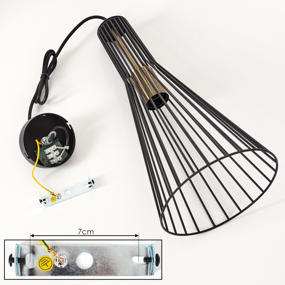 Suspension Samorinha Noir, 1 lumière