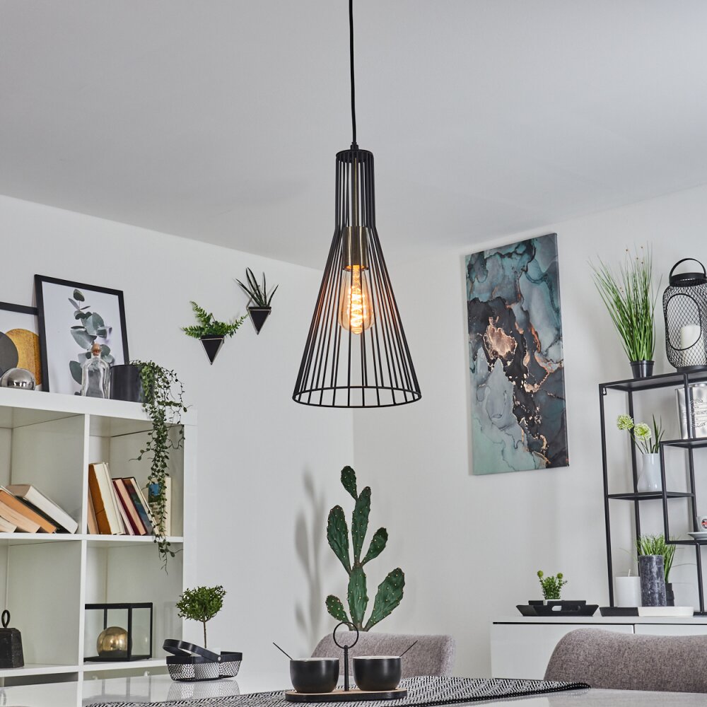 Suspension Samorinha Noir, 1 lumière