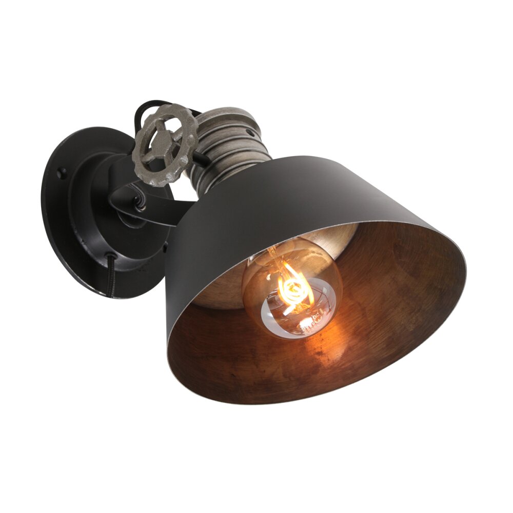 Applique murale Steinhauer Sprocket Noir, 1 lumière main product photo