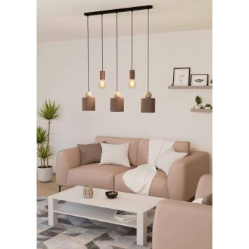 Suspension Eglo GAZZOLA Moka, Sable, 5 lumières Suspension Eglo GAZZOLA Moka, Sable, 5 lumières