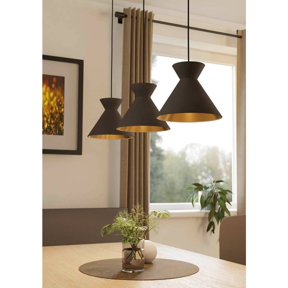 Suspension Eglo NASTASIA Noir, 3 lumières main product photo