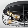 Ventilateur de plafond Moscavide Laiton, Noir, 4 lumières, Télécommandes