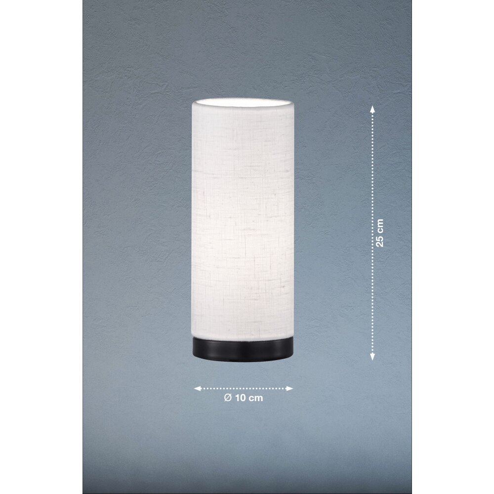 Lampe de table Fischer & Honsel Thor Noir, 1 lumière