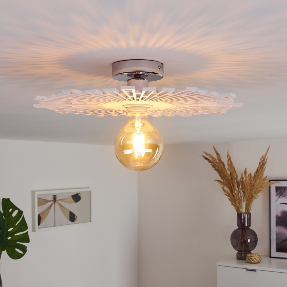 Plafonnier Yunquilla Chrome, 1 lumière