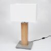 Lampe de table  Kyneton Gris, Écru, Nickel mat, 1 lumière