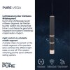 Suspension Paul-Neuhaus PURE-VEGA LED Noir, 3 lumières