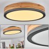 Plafonnier  Salmi LED Anthracite, Brun, Couleur bois, 1 lumière