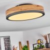 Plafonnier  Salmi LED Anthracite, Brun, Couleur bois, 1 lumière