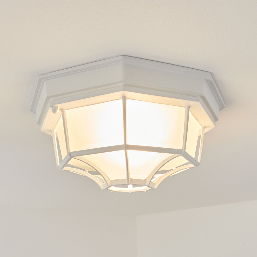 plafonnier extérieur  Ibacache Blanc, 1 lumière