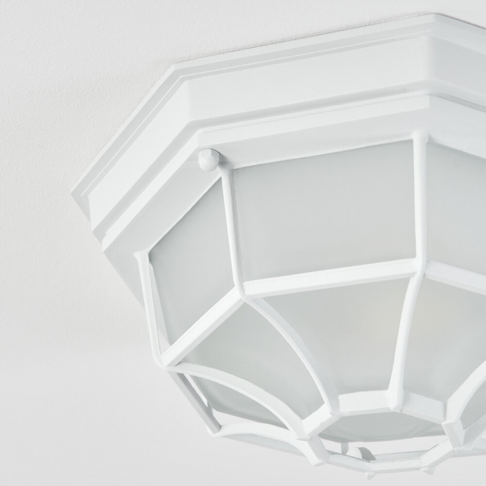 plafonnier extérieur  Ibacache Blanc, 1 lumière