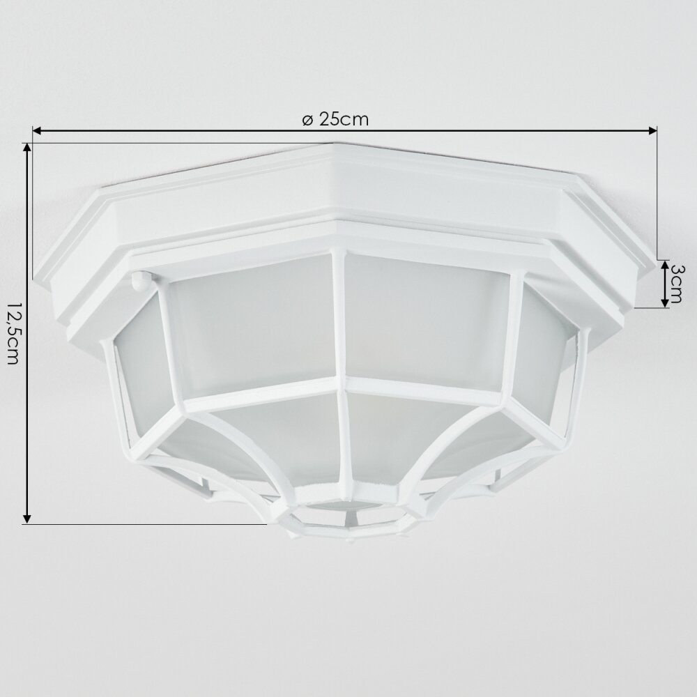 plafonnier extérieur  Ibacache Blanc, 1 lumière