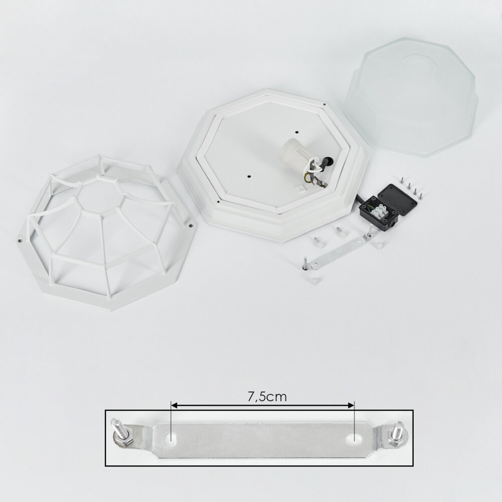 plafonnier extérieur  Ibacache Blanc, 1 lumière