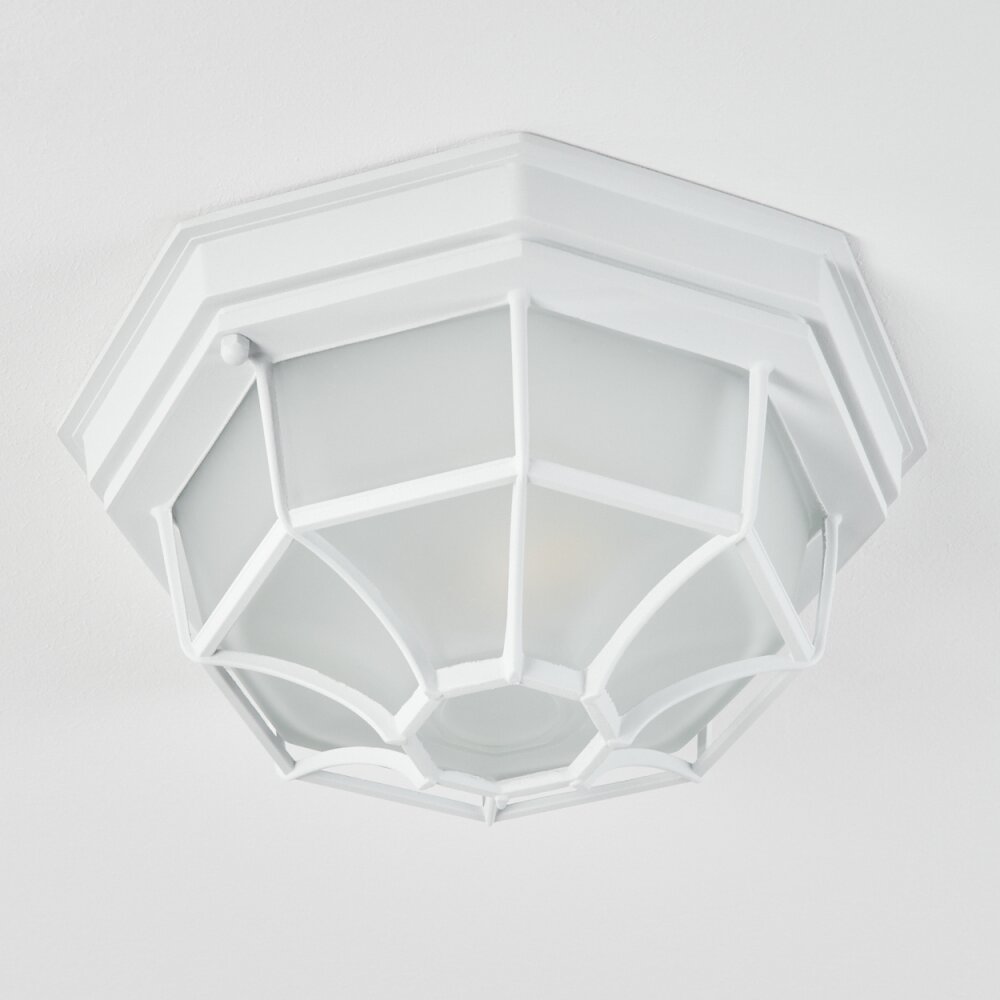 plafonnier extérieur  Ibacache Blanc, 1 lumière