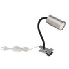 lampe â clipper Globo ROBBY Nickel mat, Noir, 1 lumière