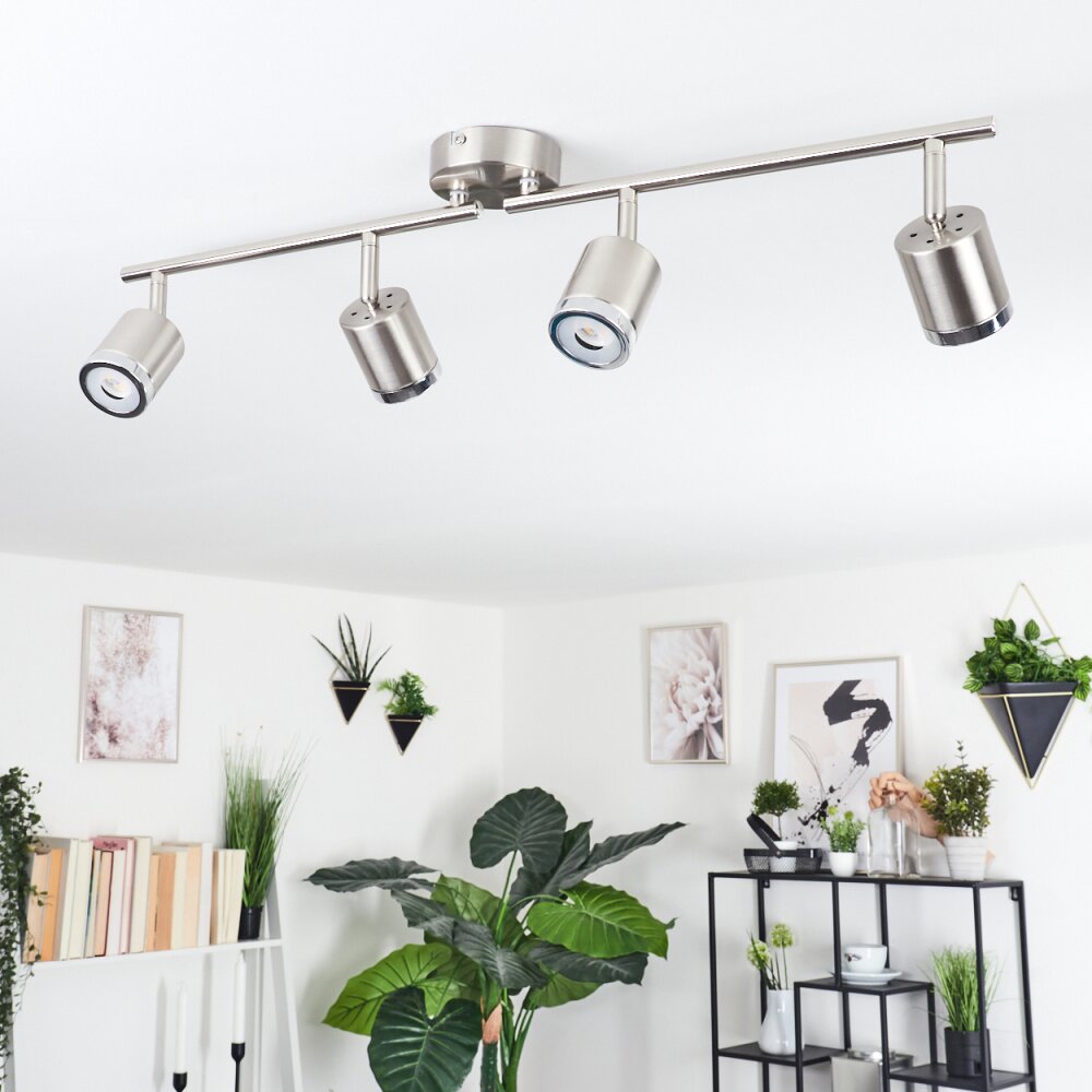 Plafonnier  Autilla LED Nickel mat, 4 lumières