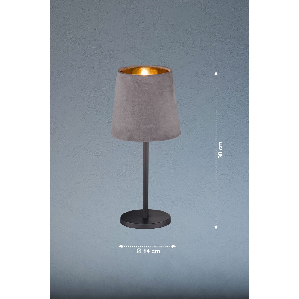 Lampe de table FHL easy Palina Noir, 1 lumière