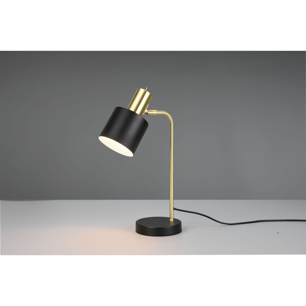Lampe de table Reality Adam Or, Noir, 1 lumière