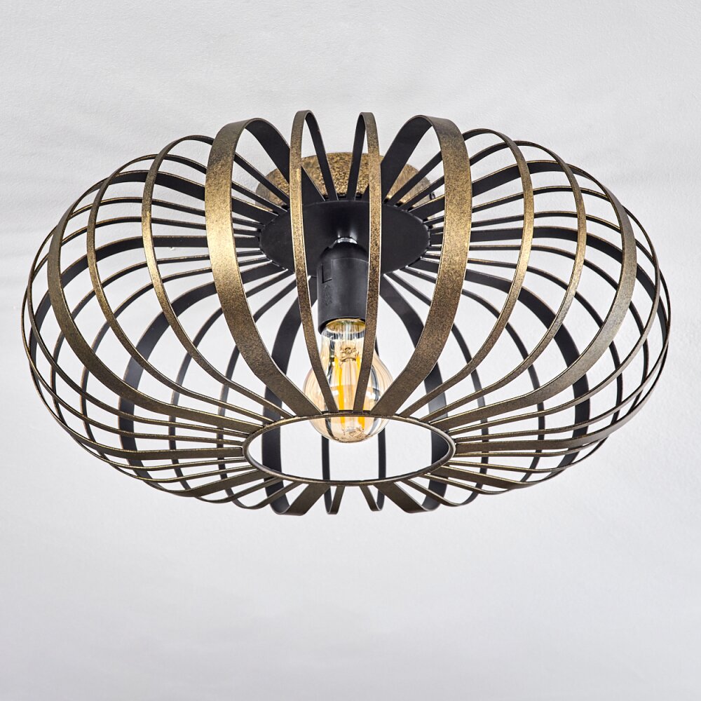 Plafonnier  Oravi Noir doré, 1 lumière