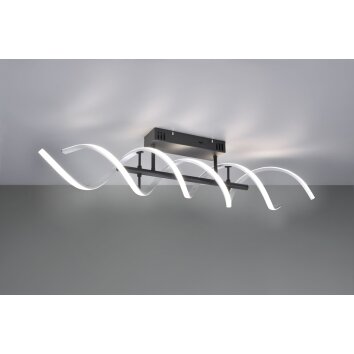 Plafonnier Trio Sequence LED Aluminium, Noir, 1 lumière