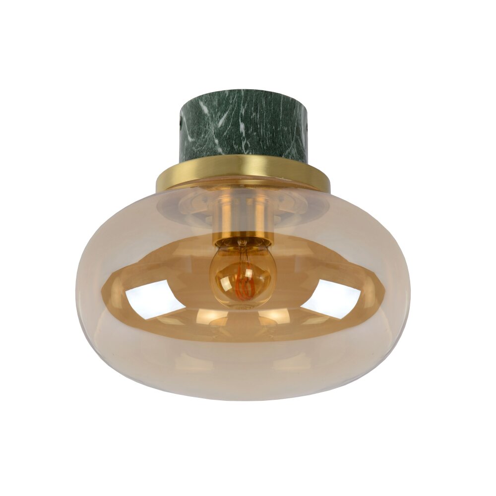 Plafonnier Lucide LORENA Vert, Aspect marbre, 1 lumière