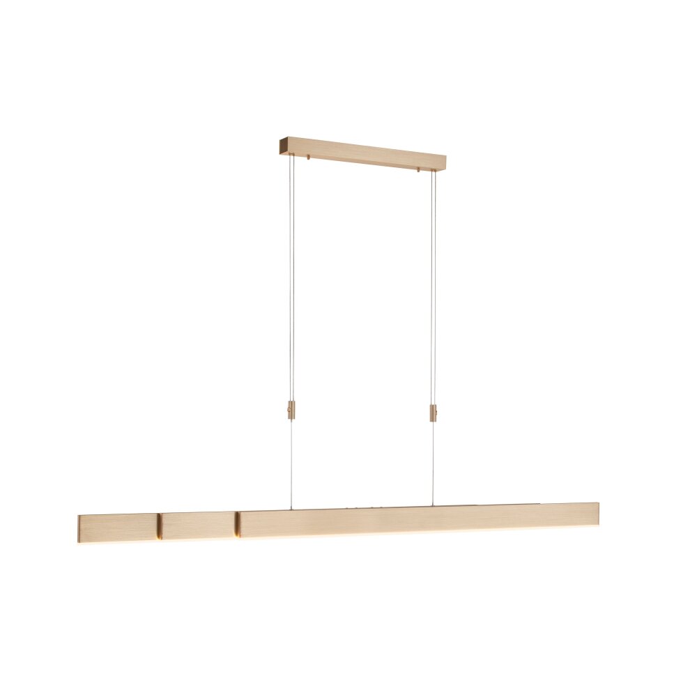 Suspension Paul Neuhaus PURE-MOTO LED Laiton, 3 lumières, Télécommandes